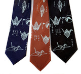 Origami paper folding print neckties, by Cyberoptix 