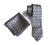 Oscillator Waves necktie. Square, saw, triangle & sine wave tie