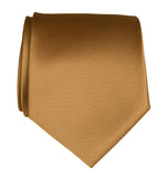 Pale Copper solid color necktie, light brown tie by Cyberoptix Tie Lab