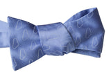 Partly Cloudy Bow Tie, Periwinkle Cloud Pattern Tie, by Cyberoptix