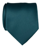 Peacock Blue solid color necktie, dark blue tie by Cyberoptix Tie Lab