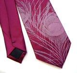Peacock Feather Silk Necktie