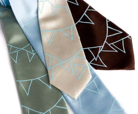 Pennant Flags Silk Necktie.