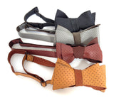 Reclaimed Automotive Leather Bow Ties