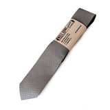 Perforated Grey Leather tie.