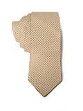 Perforated Tan Leather Necktie. BMW micro perf leather tie.