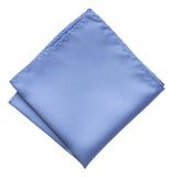 Periwinkle Pocket Square. Lavender Blue Solid Color Satin Finish, No Print, by Cyberoptix