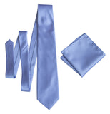 Lavender Blue Solid Color Pocket Square. Periwinkle Satin Finish, No Print for weddings, by Cyberoptix