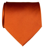 Pumpkin Spice solid color necktie, medium orange tie by Cyberoptix Tie Lab