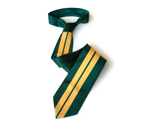 Racing Stripes: British Racing Green Silk Necktie