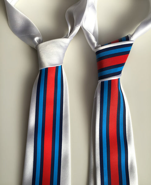 Racing Stripes Tie: Shaken & Stirred Microfiber Necktie