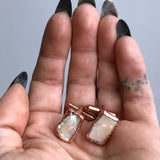 Grooms Pearl Cufflinks, electroformed rectangular cultured pearl cuff links