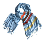Sky blue Resistor Code pashmina scarf. 3.1k ohms