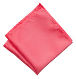Rose Pink Pocket Square. Solid Color Satin Finish, No Print, by Cyberoptix