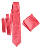 Rose Pink Solid Color Pocket Square. Satin Finish, No Print for weddings, by Cyberoptix