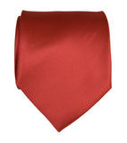 Rust solid color necktie, medium red tie by Cyberoptix Tie Lab