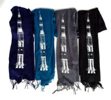  Navy, teal blue, charcoal, black light pashmina scarfs.