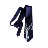 Lawyer tie. Lady Justice Tie. Ice ink on navy.