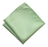 Seafoam Green Pocket Square. Light Green Solid Color Satin Finish, No Print, by Cyberoptix