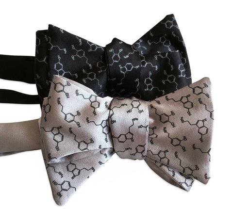 Serotonin & Dopamine Bow Tie, Happiness Molecules Tie