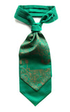  Antique brass ink on kelly green ascot.