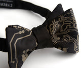 black circuit board bow tie