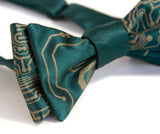 Emerald green Circuit Board bow tie, by cyberoptix