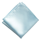 Sky Blue Pocket Square. Light Blue Solid Color Satin Finish, No Print, by Cyberoptix