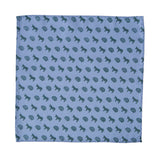 Smart Ass Pattern Print, Cobalt on Periwinkle Pocket Square, by Cyberoptix