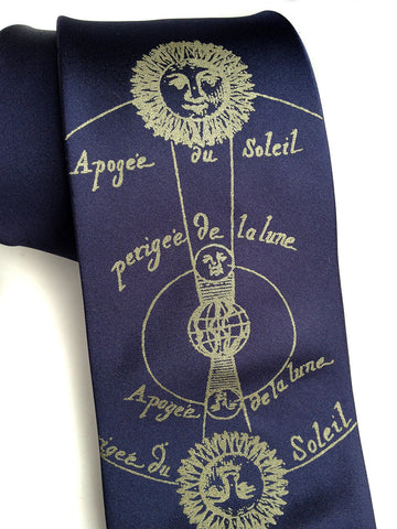Solar and Lunar Eclipse Silk Necktie