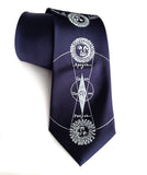 Solar and Lunar Eclipse Silk Necktie