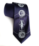 Navy Blue Eclipse Necktie.