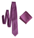Medium Purple solid color necktie, spiced wine tie for weddings by Cyberoptix Tie Lab