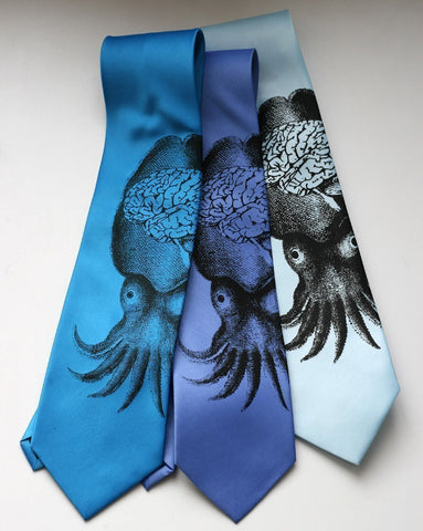Squid Brain Silk Necktie