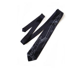 SR-71 Necktie. Dove grey print on black.
