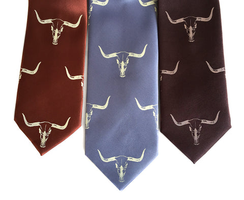 Longhorn Steer Skull Necktie