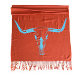 southwest cow skull scarf