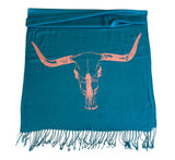 southwest bull skull scarf