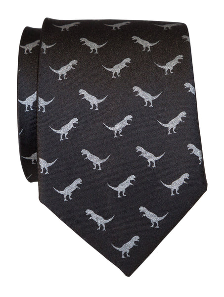 DINOWORKS  ネクタイ tie tiny-trex-pattern-dove-grey-