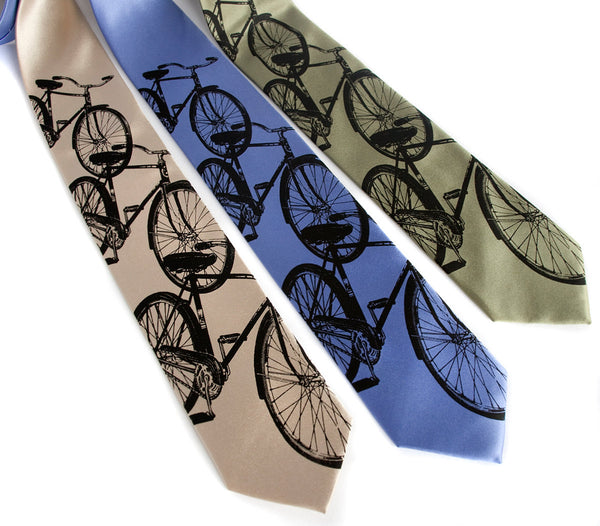 Bicycle Necktie. Triple Cruiser Bike Tie, by Cyberoptix