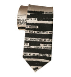 Declassified UFO Document Necktie, Black on Champagne Tie, by Cyberoptix