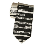 Declassified UFO Document Necktie, Black on Cream Tie, by Cyberoptix