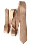 Pale copper linen necktie