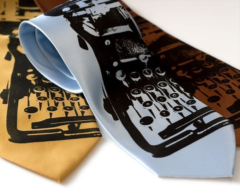 Typewriter Necktie. Underwood Print Tie