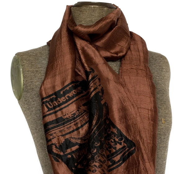 【在庫限り】 Typewriter Silk Scarf. Underwood Manual. – Cyberoptix TieLab 小物