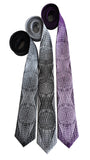 Wormhole Necktie, Op Art Lines Printed Necktie, by Cyberoptix