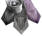 Wormhole Neckties, Op Art Lines Geometric Print Ties, by Cyberoptix