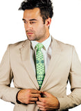 green ugly holiday sweater print tie