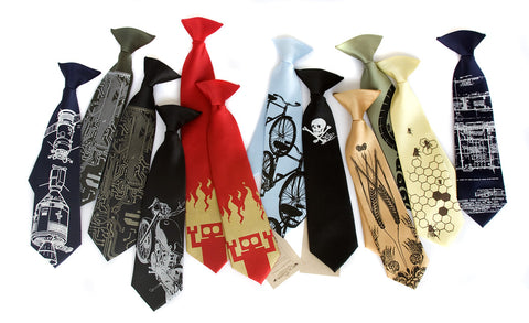Boys Neckties. Clip-on Ties: Baby, Toddler, Youth Sizes