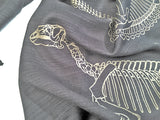 Dinosaur Bones Scarf, linen weave pashmina